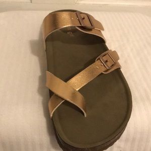 Rose gold Steven Madden sandals